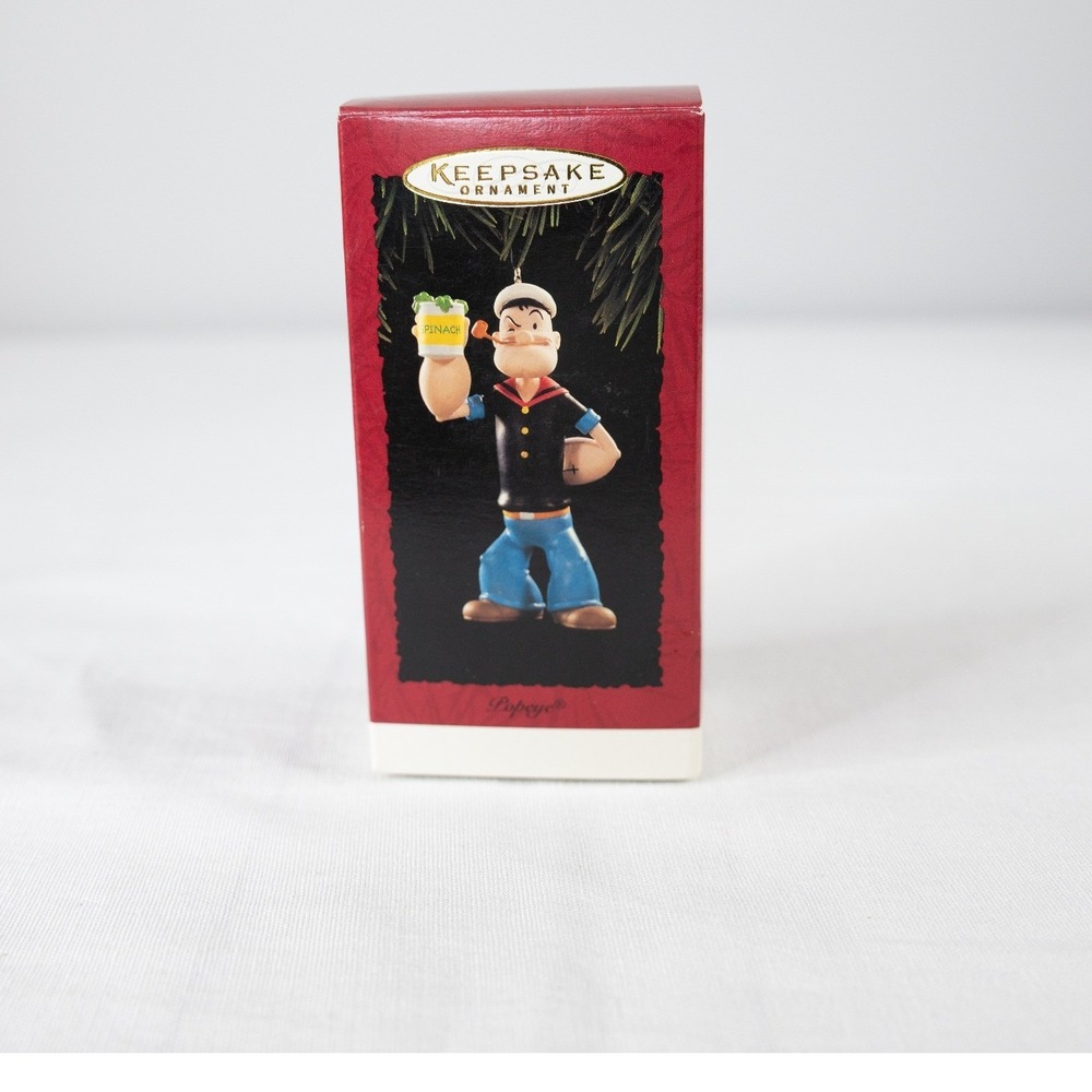 Vintage Hallmark Keepsake Popeye Ornament Spinach 1994 Excellent Handcrafted